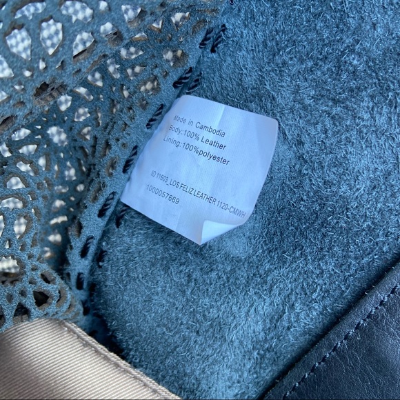 The Sak black leather lasercut large shoulder tote bag - Picture 7 of 7